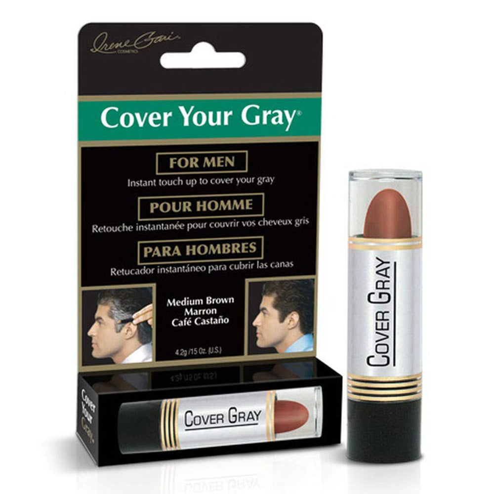 Cover Your Gray Hair Touch-Up Stick for Men Medium Brown 0.15Oz (4.2g)